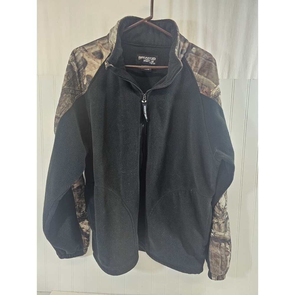 Mossy Oak Men’s Break-Up Infinity Camo Black Full Zip Polyester Jacket Size L